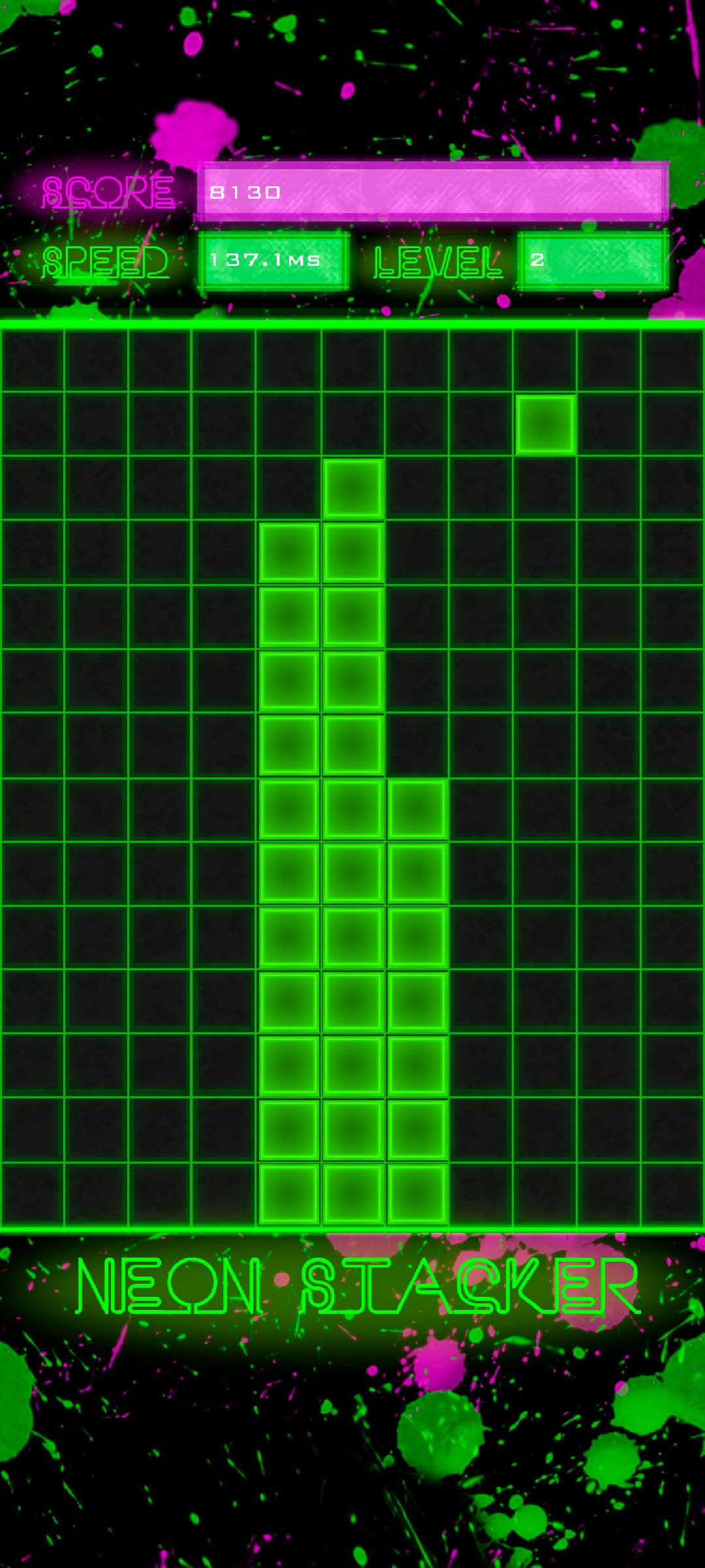 Neon Stacker gameplay screenshot