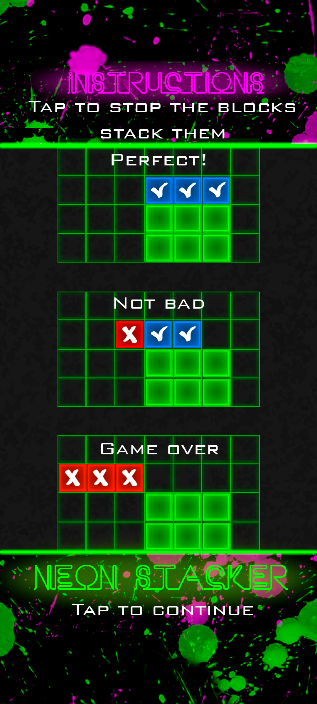 Neon Stacker gameplay screenshot