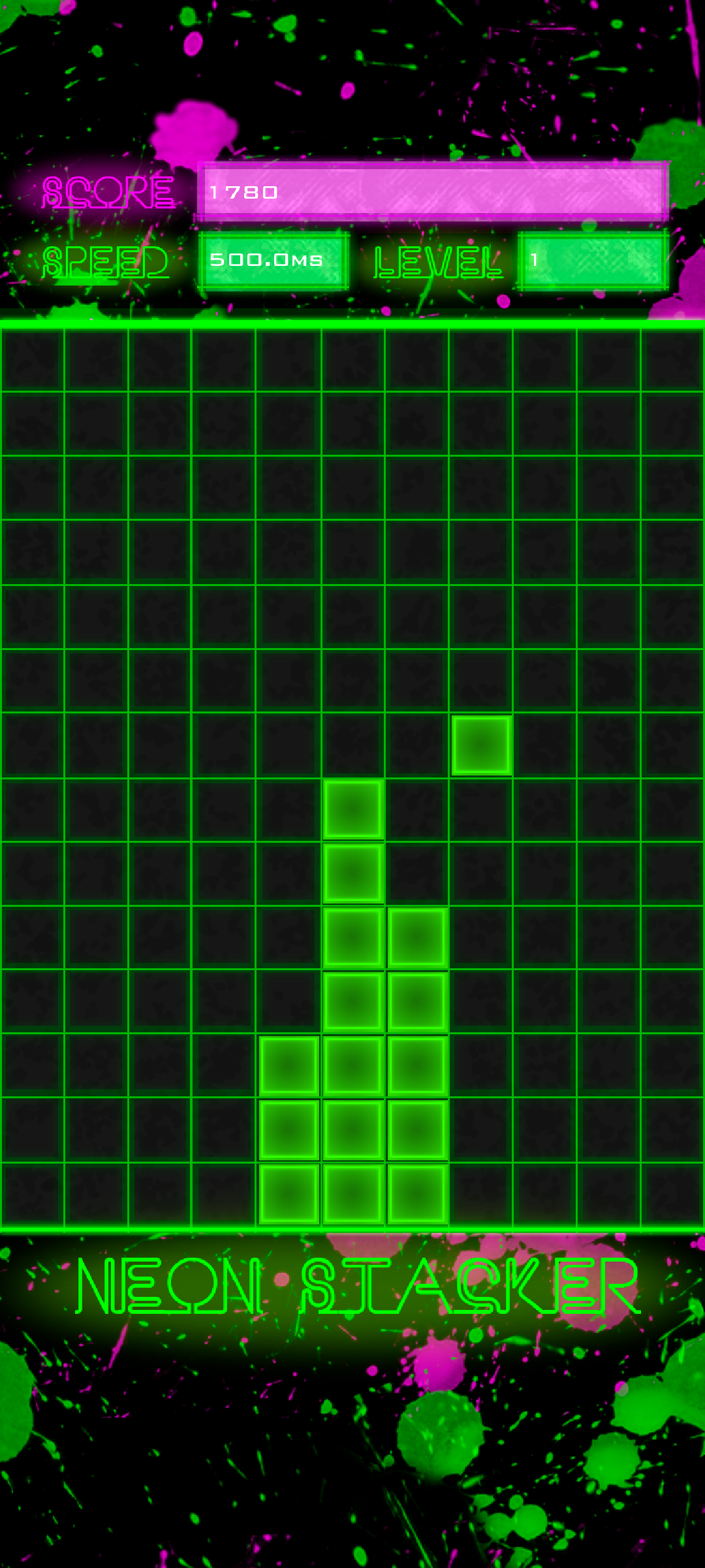 Neon Stacker gameplay screenshot